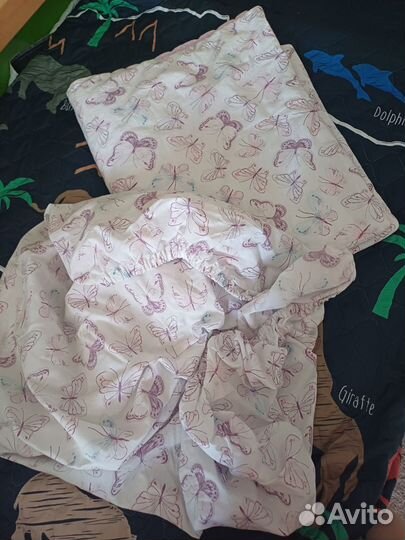 Простыня на резинке+одеяло