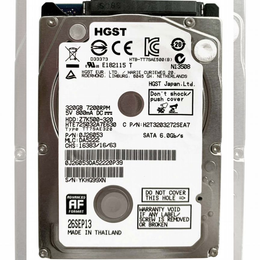 [H2T3203272SEA7] Жесткий Диск Hitachi 320gb Sata3 H2t3203272sea7
