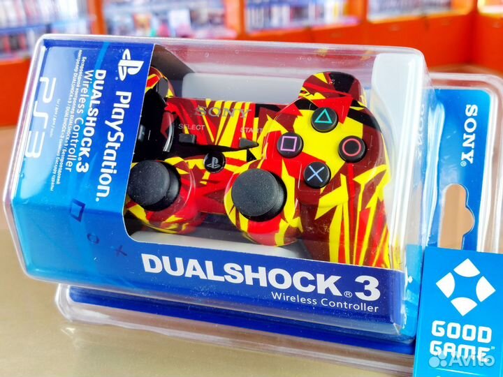 PS3 Геймпад. Граффити оранжевый. Новый