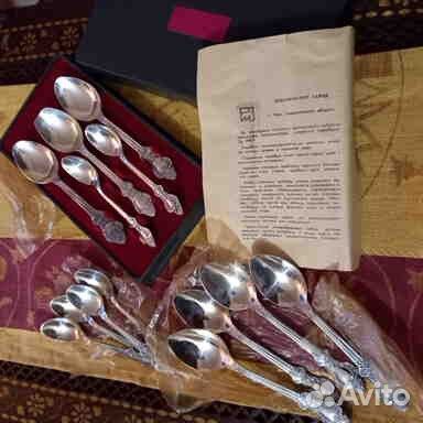 Набор мельхиоровый десертный новый подарочный СССР