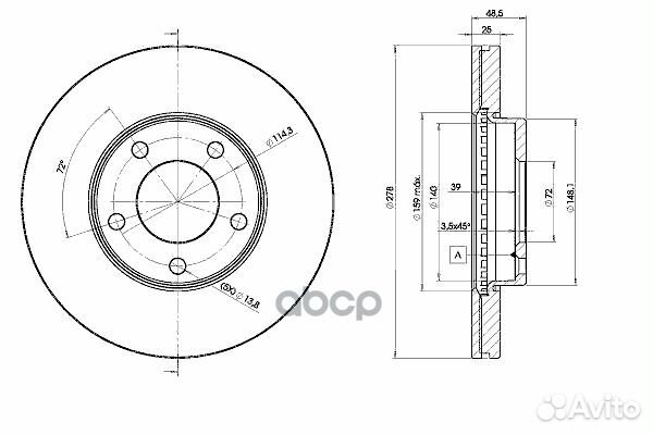 Диск торм пер вент Mazda 3 /03- 78bd3272 Icer