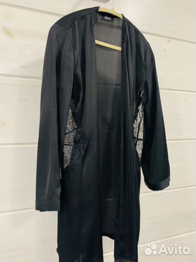 Халат, пеньюр, шелк, S