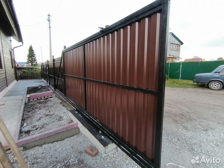 Ворота, откатные ворота, заборы,козырьки,отопление