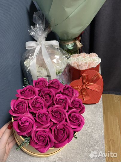 Букет из мыльных роз