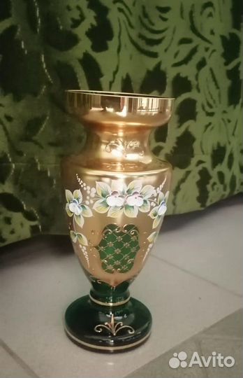 Ваза Богемское стекло