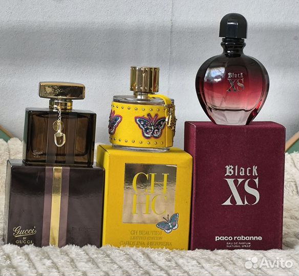 Духи Paco Rabanne, Gucci, Carolina Herrera