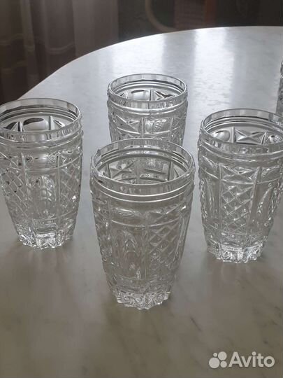 Хрустальный салатник, фужеры, стаканы- СССР