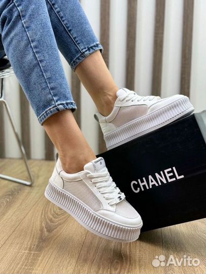 Женские кеды Chanel сеточные premium