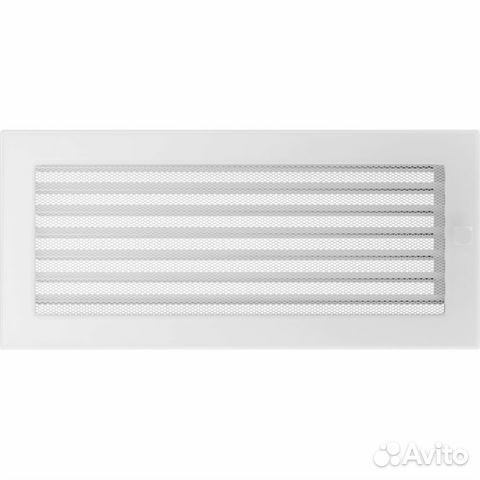 Решетка 17/37 (152 мм х 351 мм), белая c жалюзи