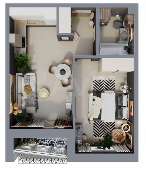 1-к. квартира, 43,2 м², 5/18 эт.