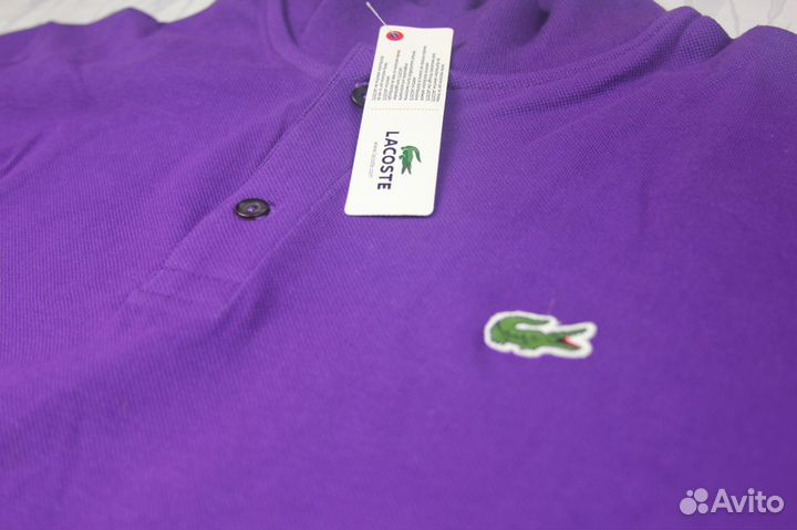 Поло Lacoste (polo Лакост) темно-фиолетовое