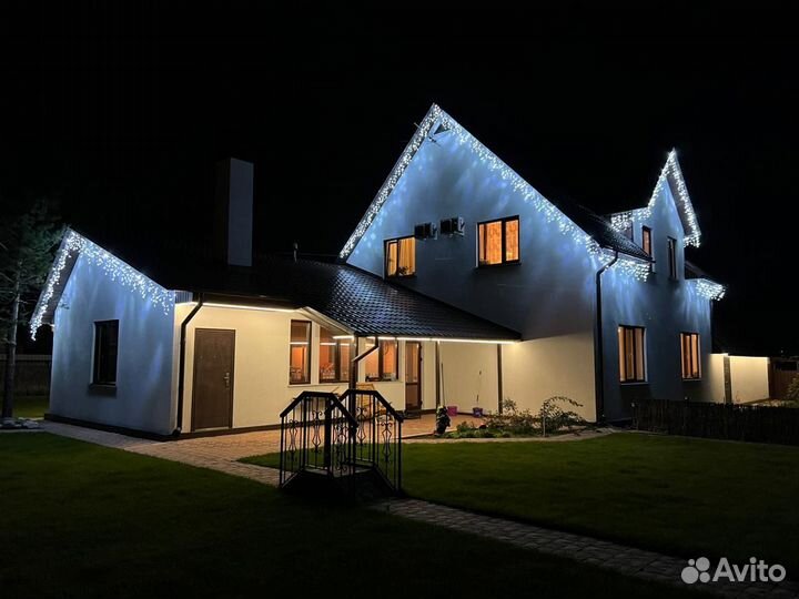 Праздничное освещение домов