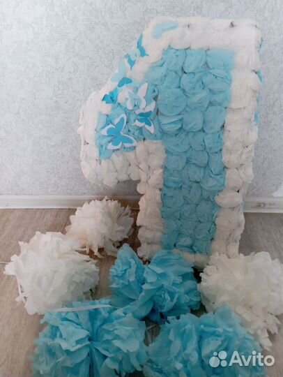 Цифра 1 на годик из фетра