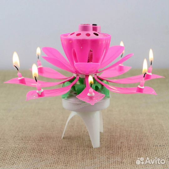 Свеча Цветок музыкальная