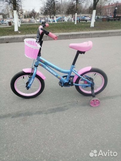 Детский велосипед для девочки 14 диаметр