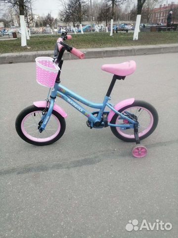 Детский велосипед для девочки 14 диаметр