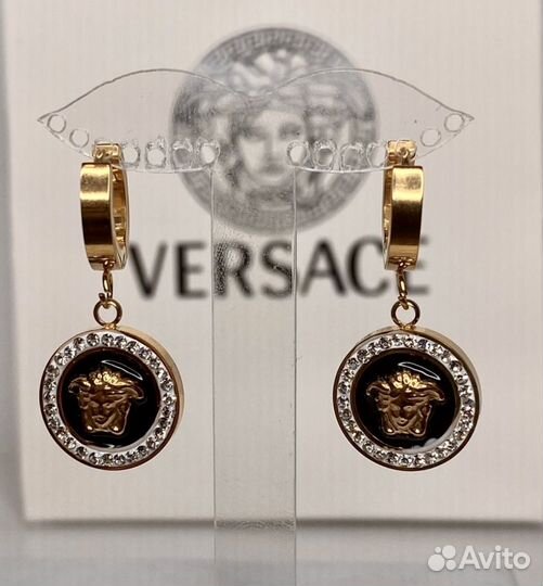 Серьги Versace и с перламутром