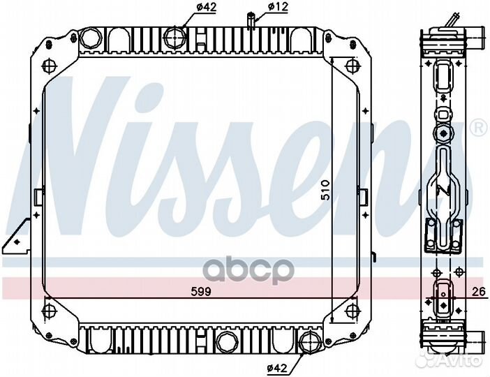 Радиатор MB 62747 Nissens