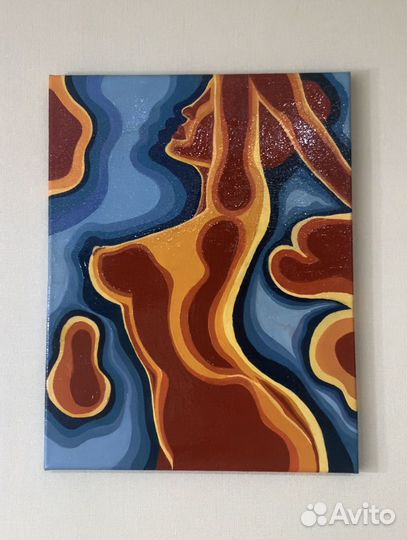 Картина маслом на холсте интерьерная. Абстракция