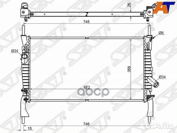 Радиатор Ford Transit 06-14 FD0006-06 Sat