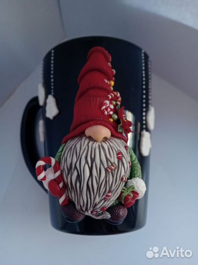 Новогодний подарок,кружка-Гном
