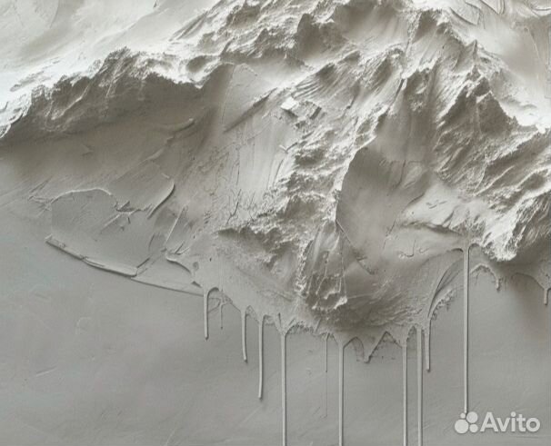 Уникальная картина маслом 3Д Величественные горы