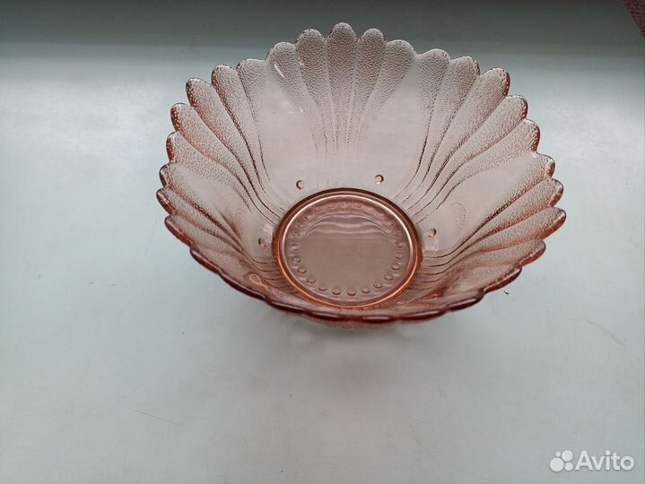 Ваза салатник цветное стекло