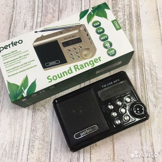 Радиоприемник PF 922 черный мини укв+FM,MP3