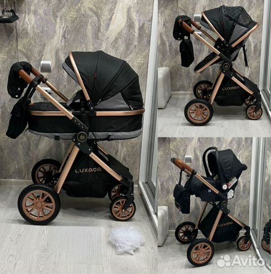 Коляска 3в1 трансформер Новая (сумка и муфты )