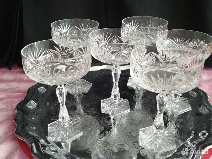 Бокалы для шампанского. 8 штук. Югославия