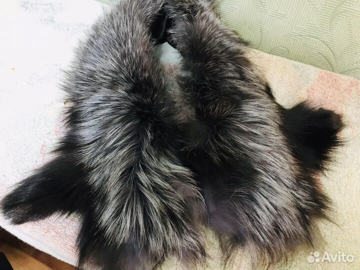 Воротник чернобурка новый