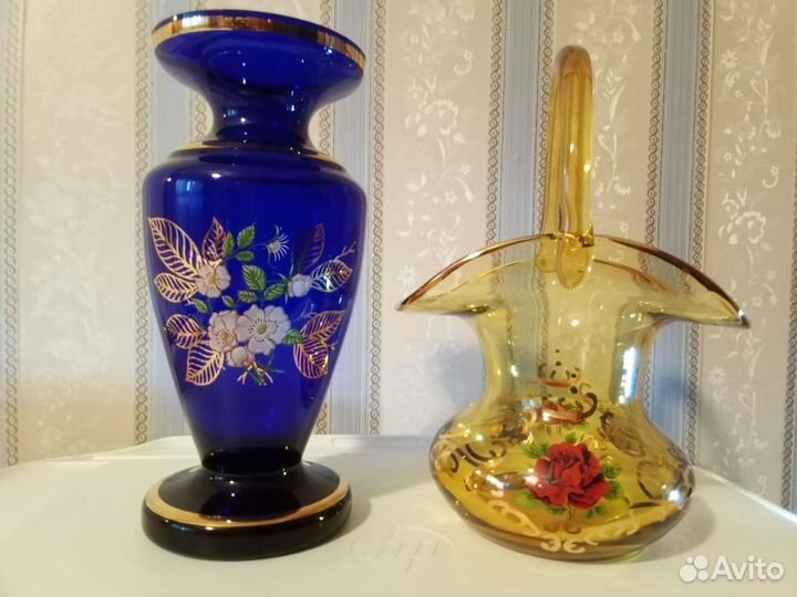 Хрусталь, ваза Богемия, салатник, конфетница СССР