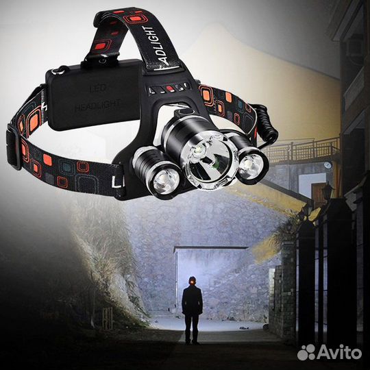 Мощный налобный фонарь