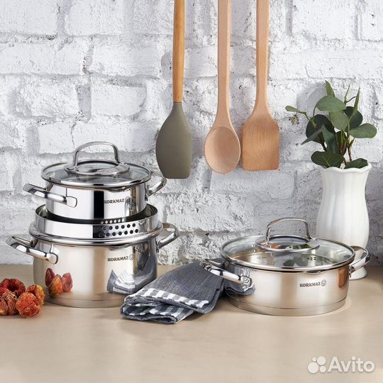 Набор кастрюль Steama из нержавеющей стали