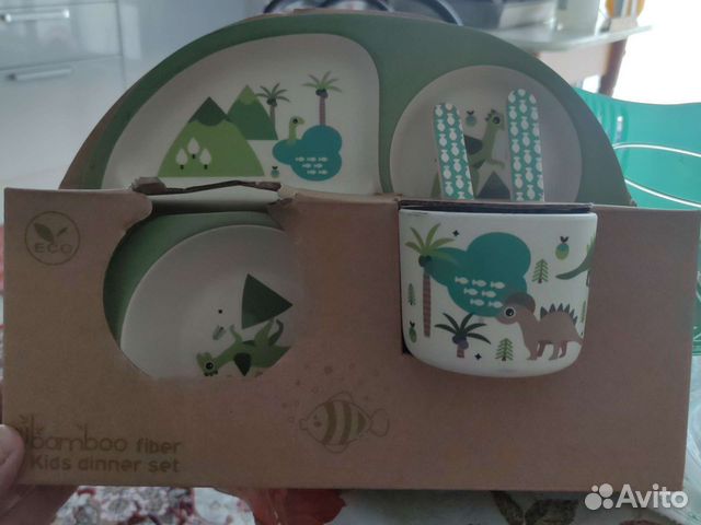 Набор детской посуды новый