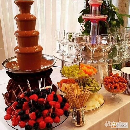 Шоколадный фонтан и фонтан для напитков аренда
