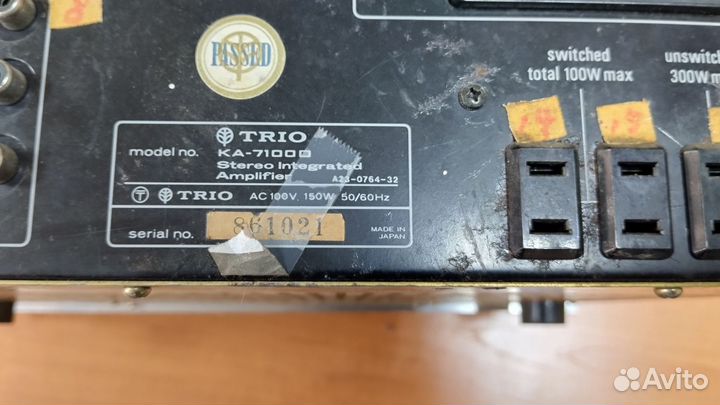 Японский усилитель trio KA-7100D