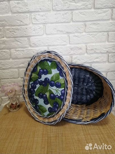 Шкатулка плетеная