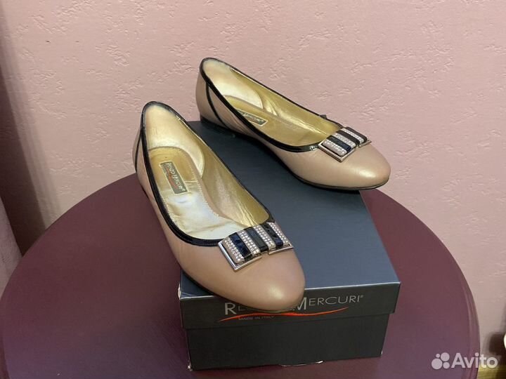 Балетки натуральная кожа 38 италия