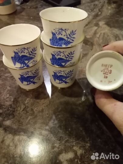 Фарфоровые рюмки. 6 шт