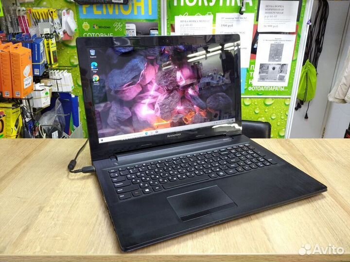 Lenovo g50 45 amd e1-6010/4гб/128гбssd аккум ок