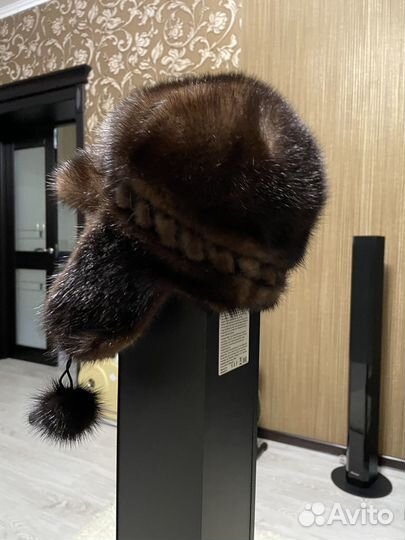 Шапка ушанка норковая женская