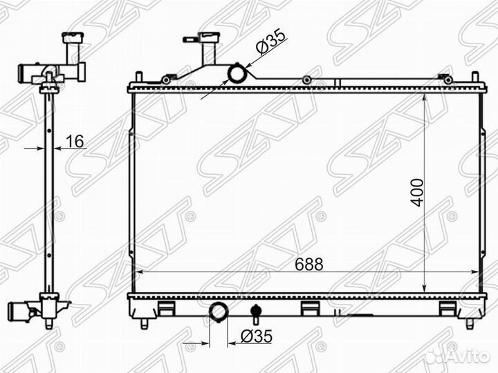 Радиатор охлаждения Митсубиси Аутлендер XL 13