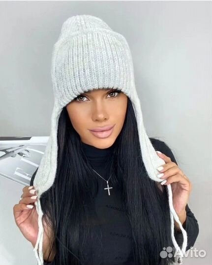 Шапка женская ушанка