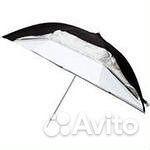 Зонт просветный с чехлом чёрный-серебро