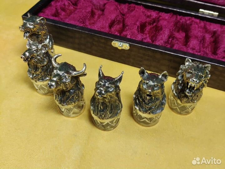 Набор 6 стопок 35мл в футляре