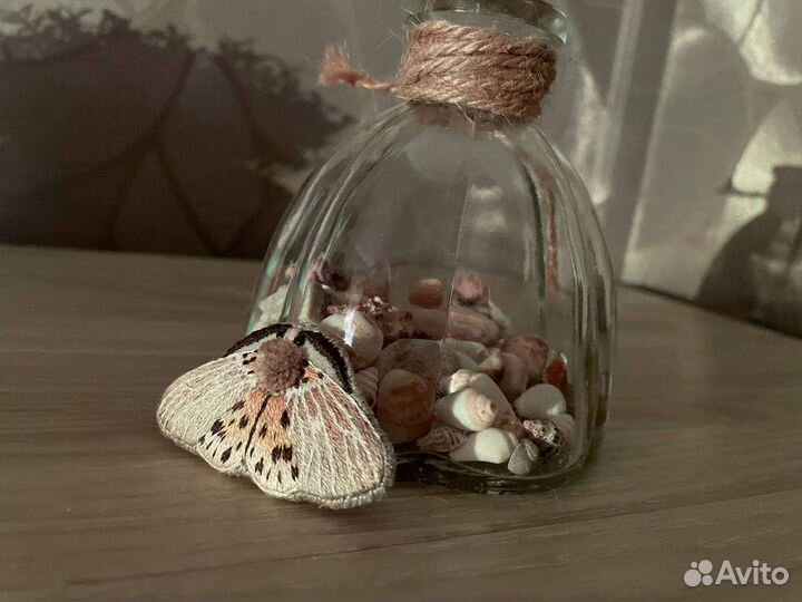 Брошь ручной работы вышивка