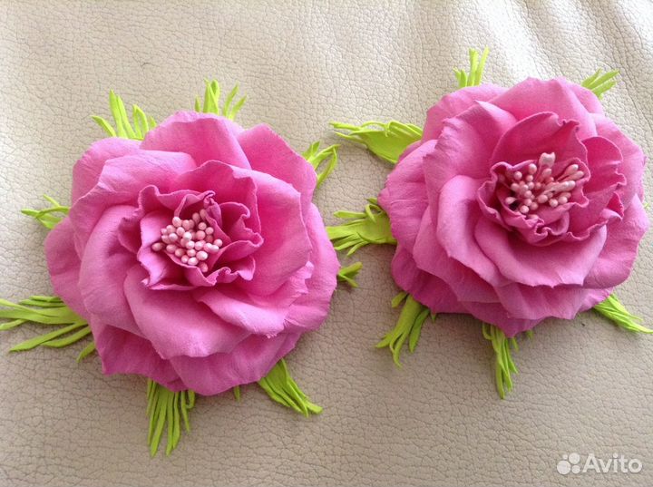 Розы - заколки и резиночки