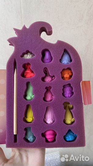 Полная коллекция ластики тролли с пеналом