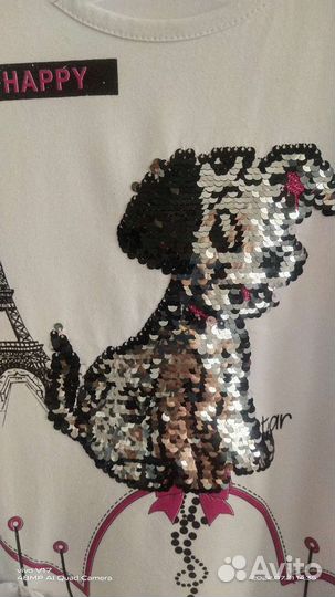 Футболка для девочки с длинным рукавом